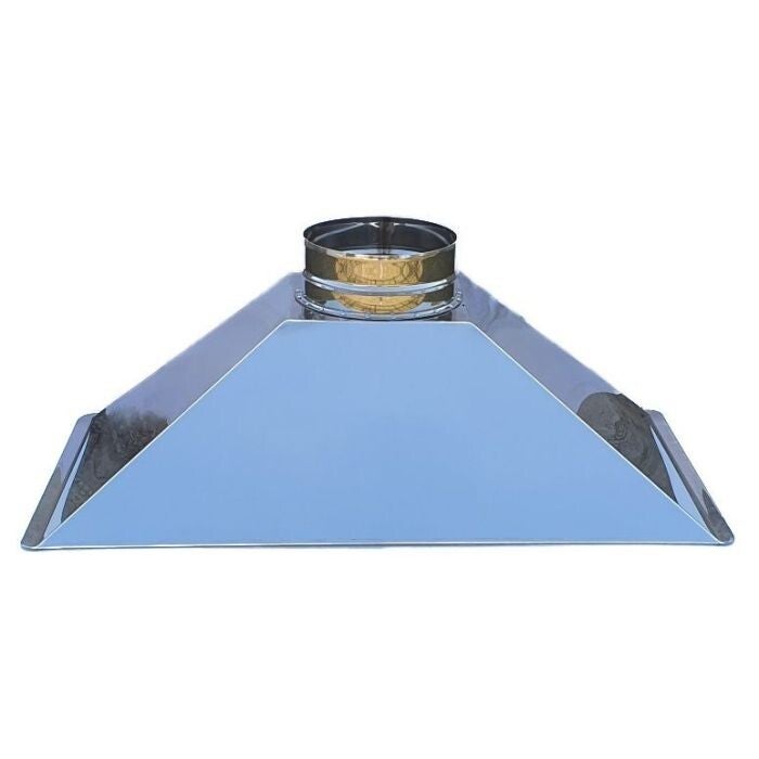 HÔTTE BARBECUE AVALOIR POUR CHEMINEE FOYER EN ACIER INOX L 125xP 63xH 40 sortie fumée 250