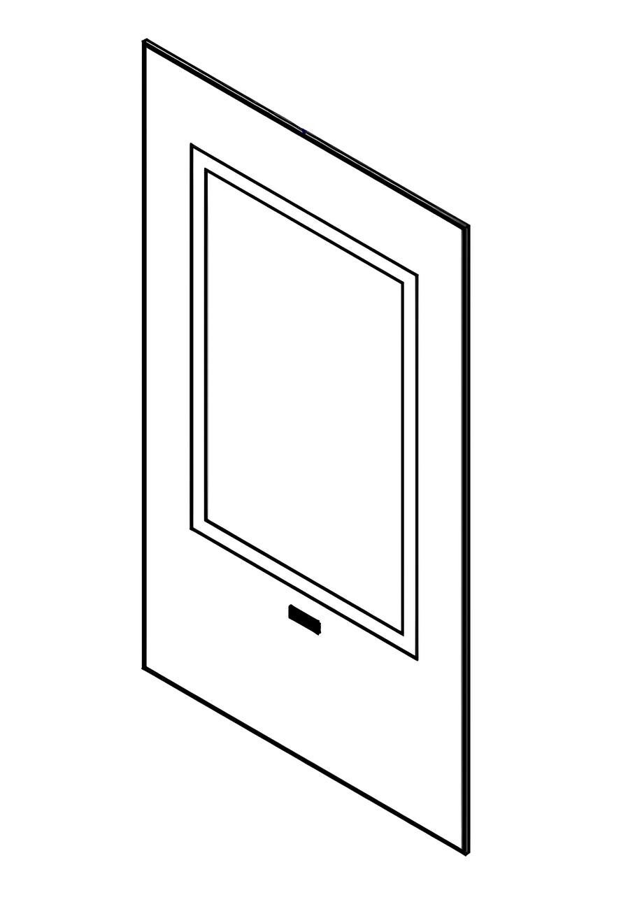 VERRE CÉRAMIQUE SÉRIGRAPHIÉ 4x363x611mm BV22 ORIGINAL Klover pour poêle Belvedere 22