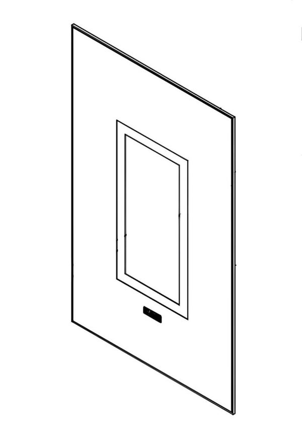 Vitre céramique sérigraphiée 4 x 306 x 487 mm SM120 ORIGINAL Klover pour cuisinière Smart 80 - Smart 120