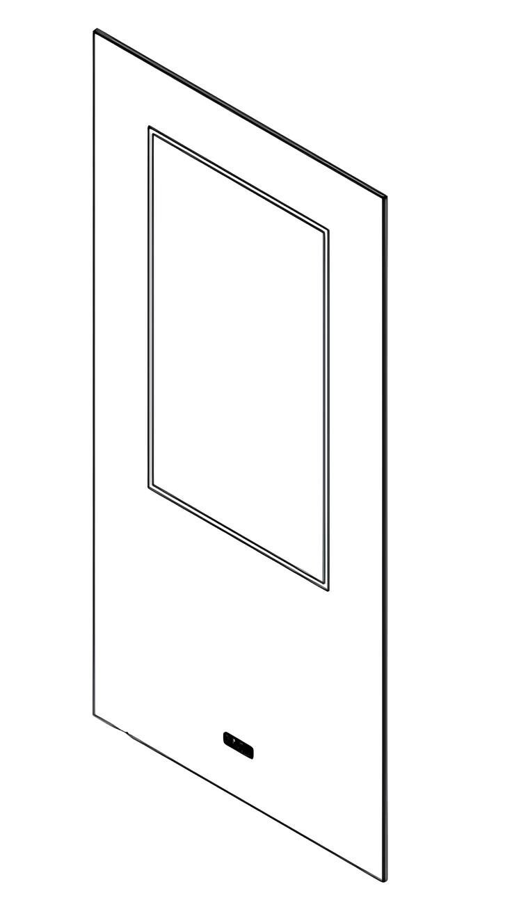 Vitre céramique sérigraphiée 4 x 334 x 682 mm DSA ORIGINAL Klover pour poêle à air Diva Slim - Astra