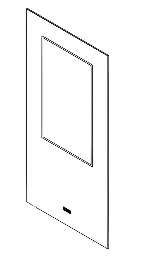 Vitre céramique sérigraphiée 4 x 334 x 682 mm DSA ORIGINAL Klover pour poêle à air Diva Slim - Astra