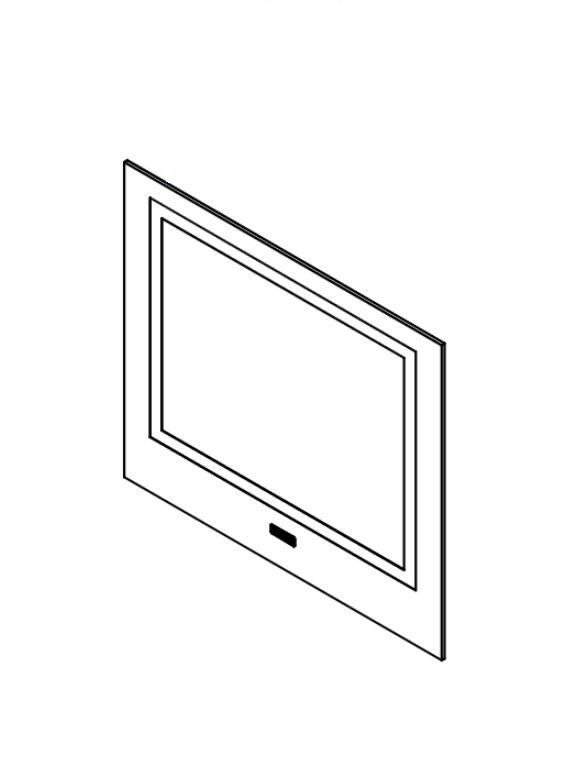 VERRE CÉRAMIQUE SÉRIGRAPHIÉ 4x432x372mm BV30 ORIGINAL Klover pour poêle Belvedere 30