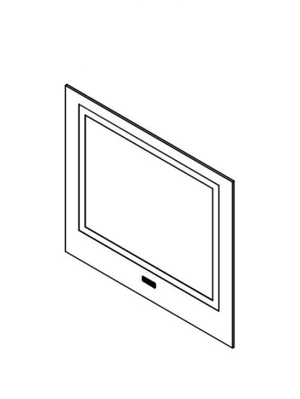 VERRE CÉRAMIQUE SÉRIGRAPHIÉ 4x432x372mm BV30 ORIGINAL Klover pour poêle Belvedere 30