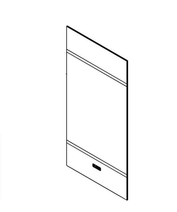 VERRE CÉRAMIQUE SÉRIGRAPHIÉ 4x250x498mm S80 ORIGINAL Klover pour Soft 80 - Soft 100 - Multi Soft Stove