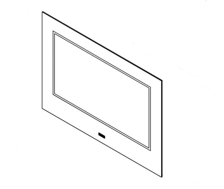 Vitre céramique sérigraphiée 4 x 634 x 444 mm STB650 ORIGINAL Klover pour poêle Venus 110