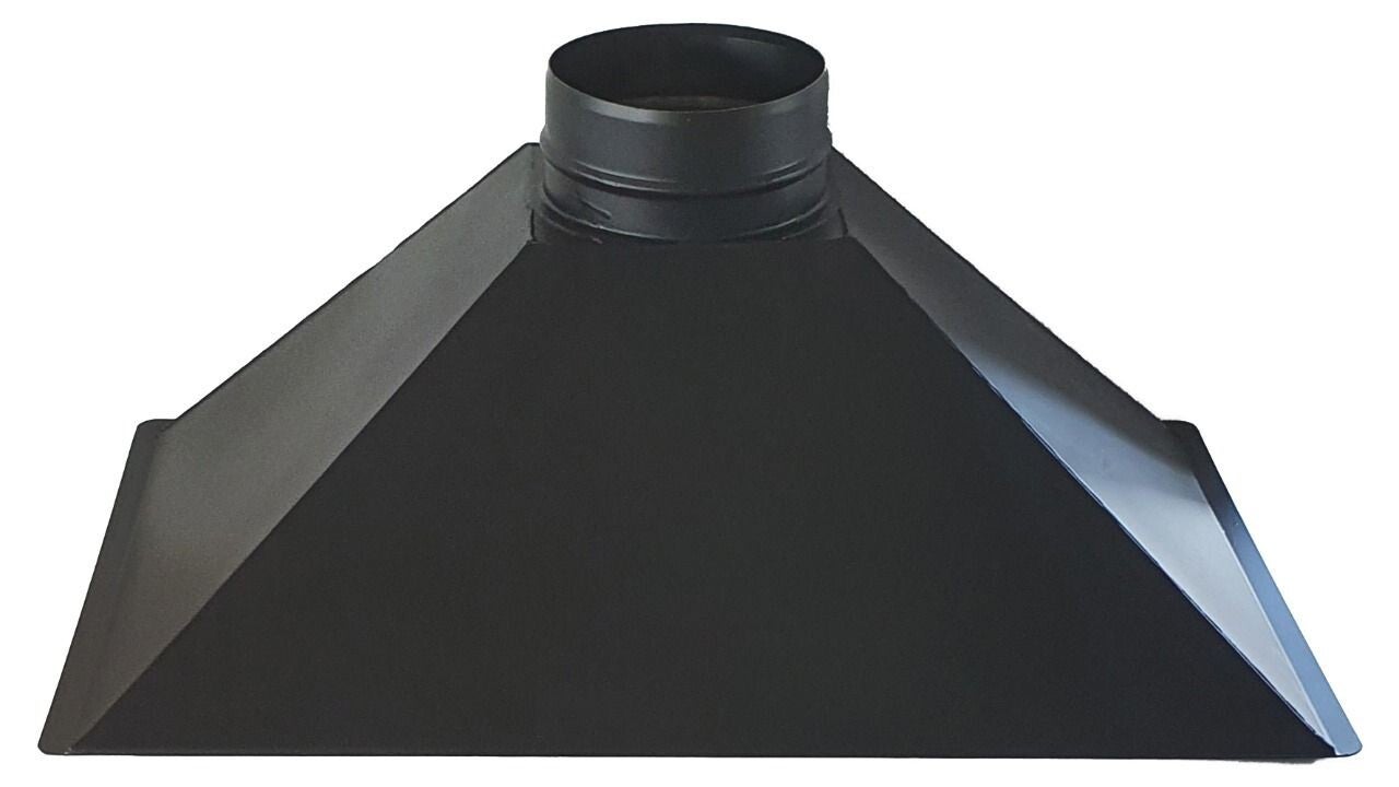 HÔTTE BARBECUE AVALOIR POUR CHEMINEE FOYER EN ACIER NOIR L 87 x P 48 x H 35