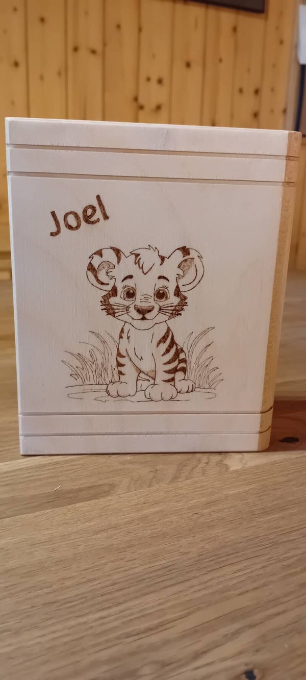 Holz Spardose in Buchform