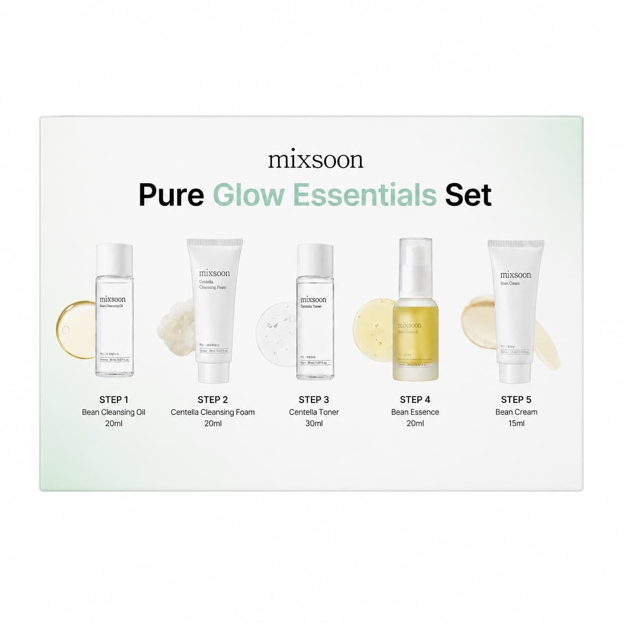 Mixsoon – Pure Glow Essentials Set, 5 items