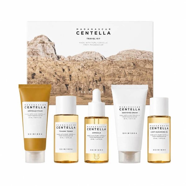 SKIN1004 – Madagascar Centella Travel Kit, 30ml + 30ml + 30ml +30ml + 20ml