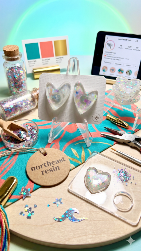 Simple heart studs