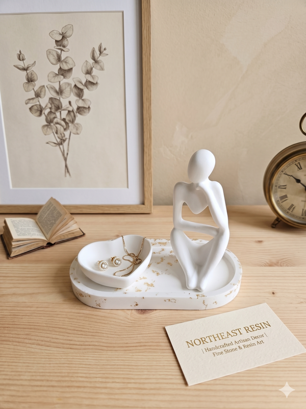 Oval Figure & Heart Dish with foil