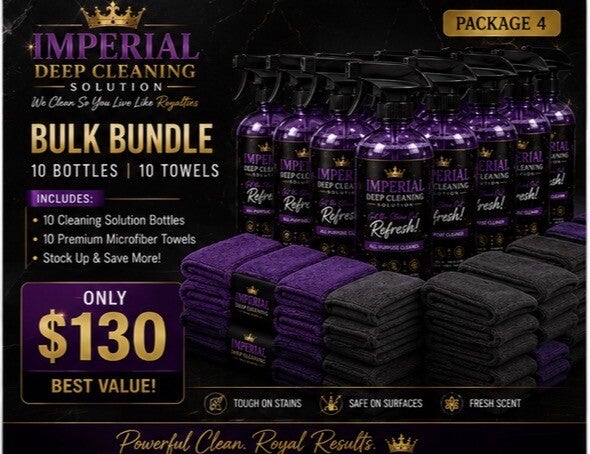 Package 4 – Bulk Bundle (10 Bottles + 10 Microfiber Towels)