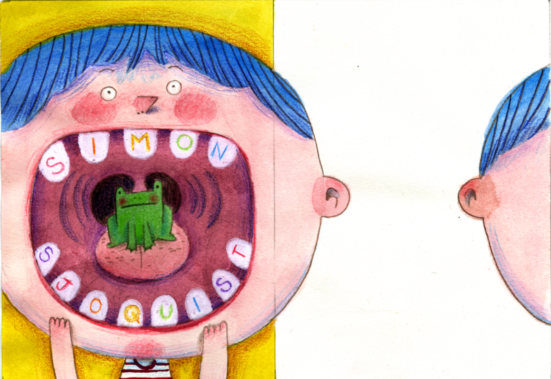 Artist Postcard Illustration