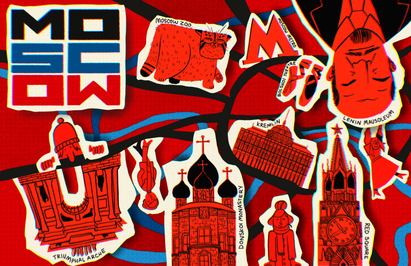 Moscow Editorial Illustration