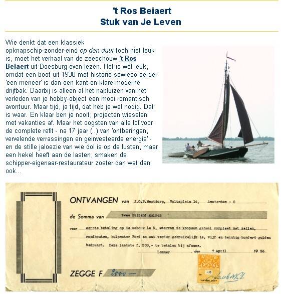 't Ros Beiaert op de site van Nauticklink