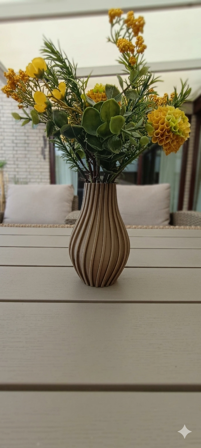 Mini Vaas Olle Goud 3D printed