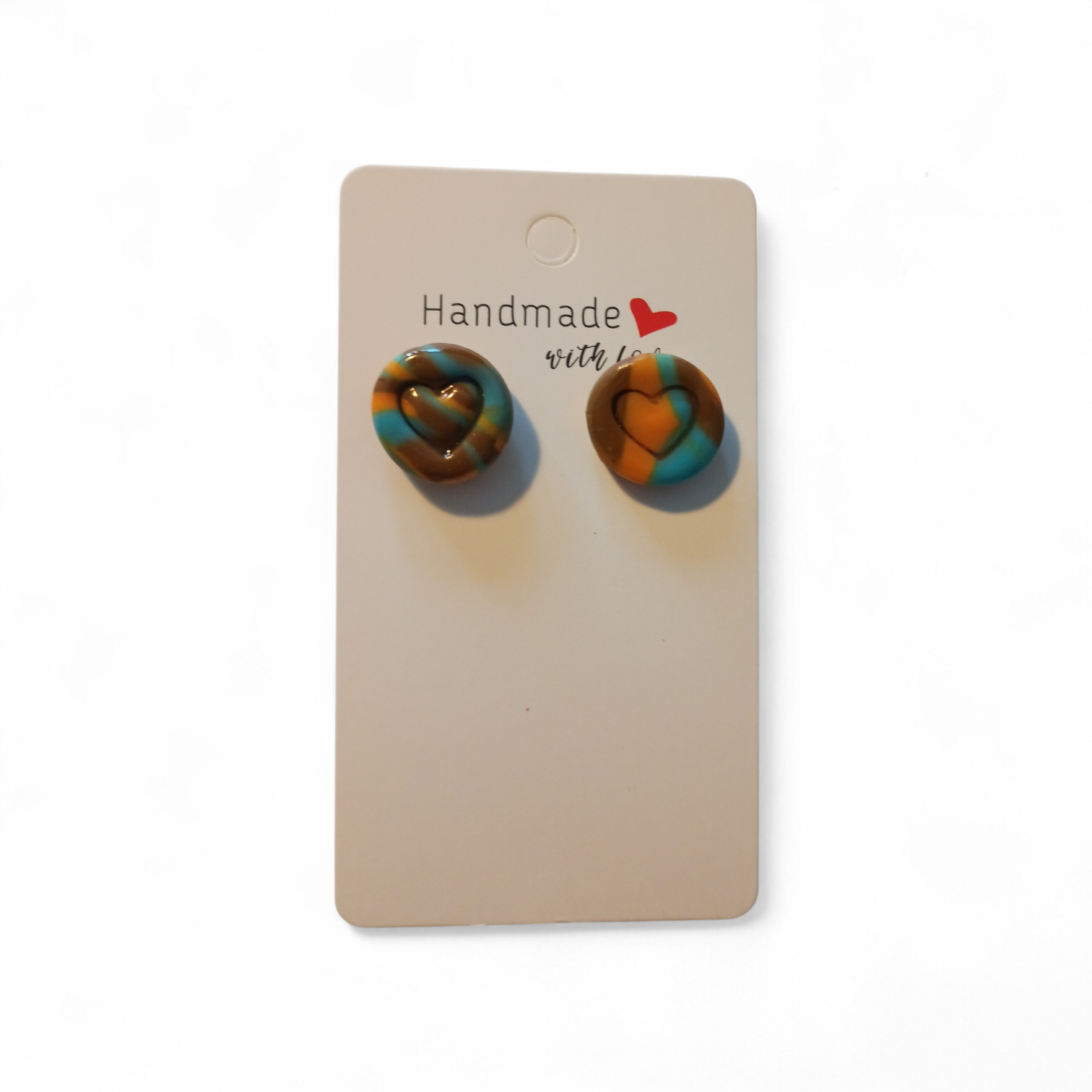 Stud hart met streepjes