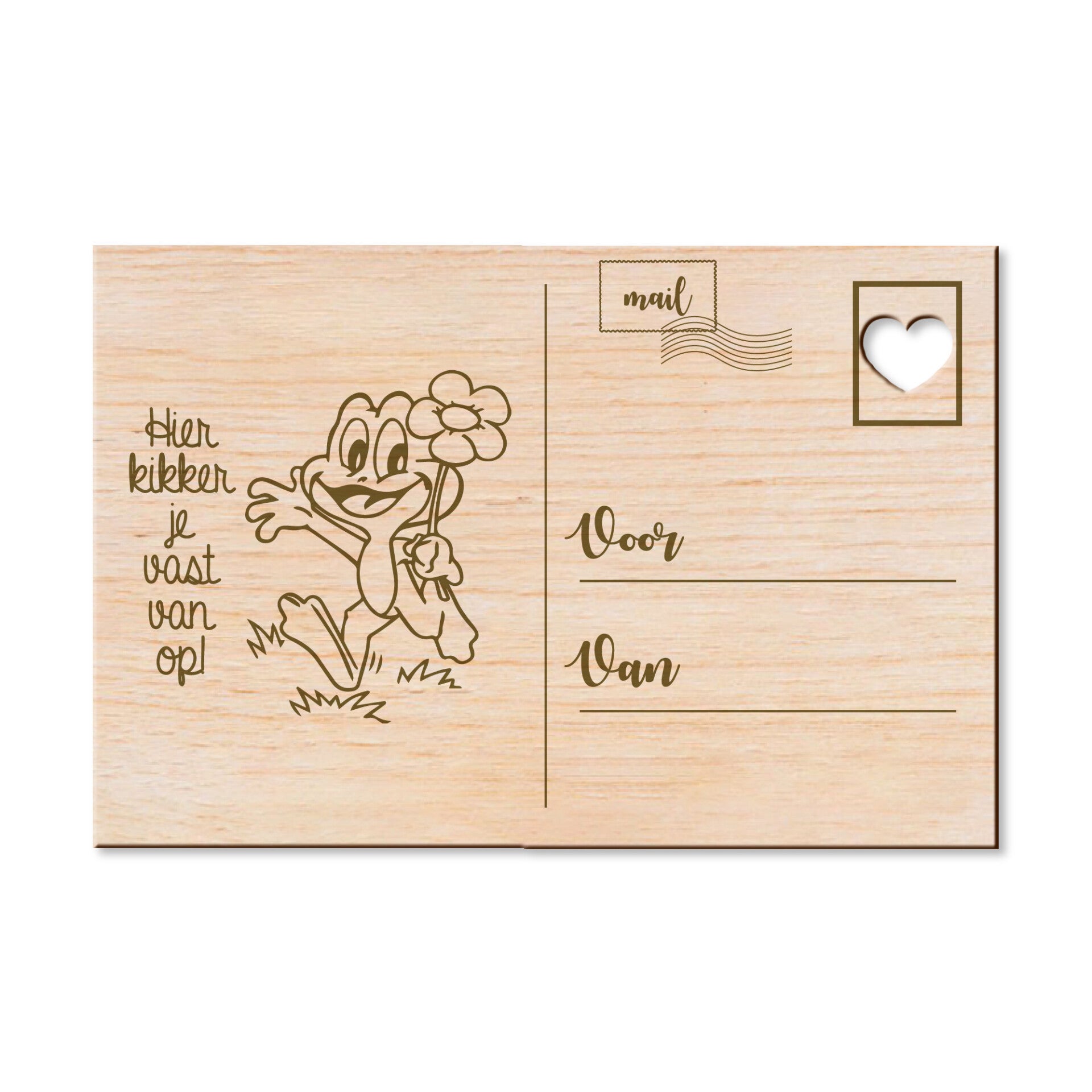 Houten kaart - Opkikker