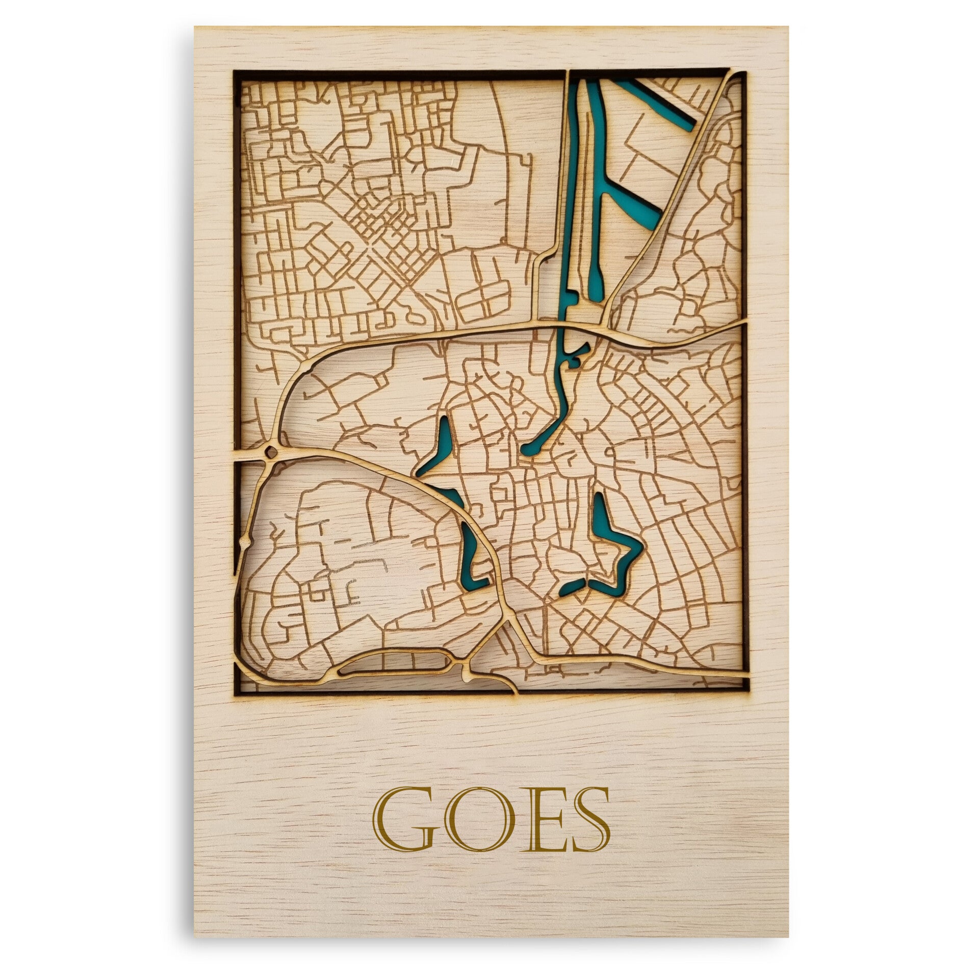 Houten stadsplattegrond - Goes