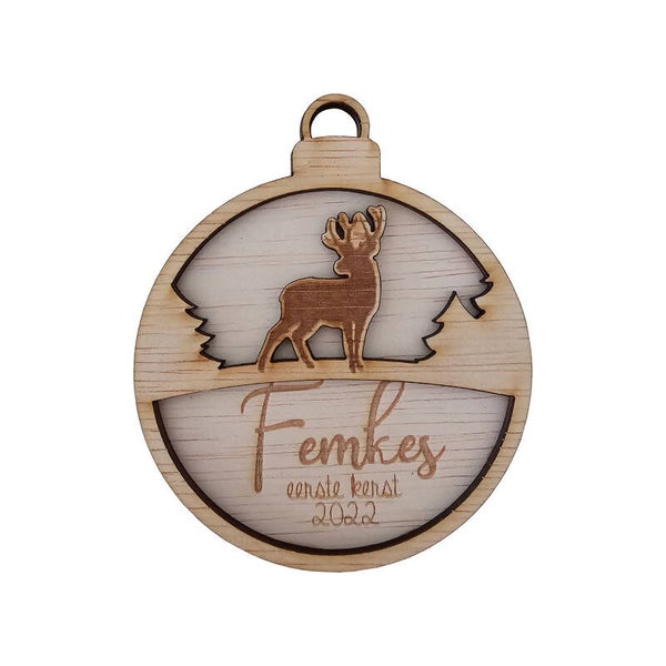 Kerstbal - Hert 'Eerste kerst'