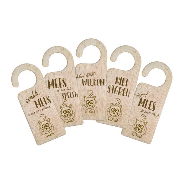 Deurhanger set 5 stuks - Katten