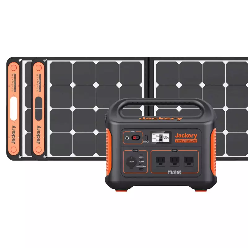 Jackery Solar Generator 1000 (Explorer 1000 + (2) SolarSaga 100W)