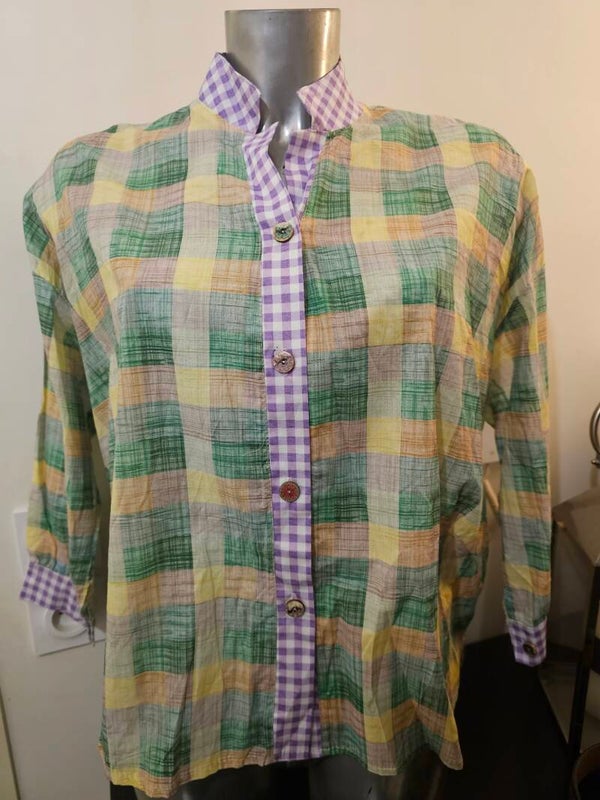 Chemise carreaux verte