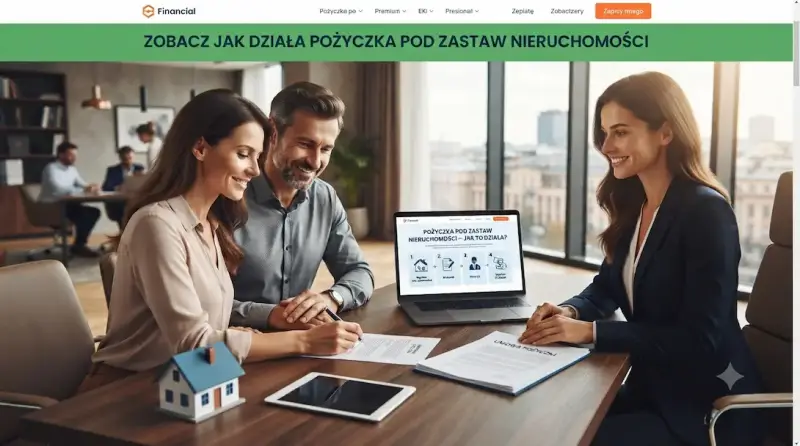 Klienci rozmawiaja z doradcą o tym jak działa pożyczka pod zastaw nieruchomości
