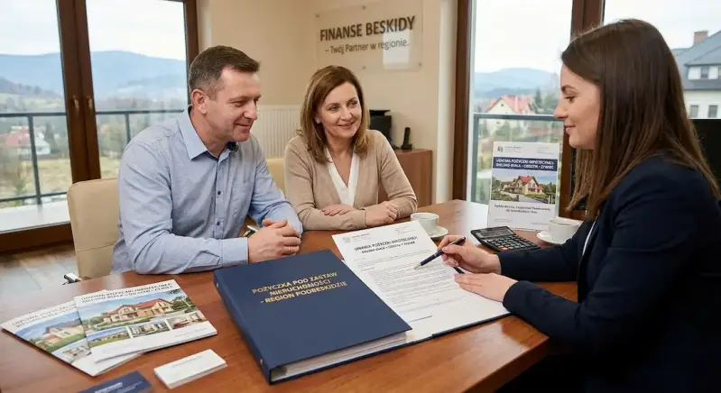 Prezentacja ofertyw Bielsku Białej na spotkaniu z klientami, Uczciwa pożyczka pod zastaw nieruchomości bez zbędnych pośredników.