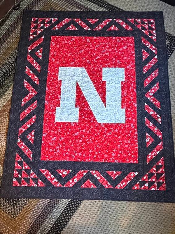 Nebraska Husker Quilt 62" x 80"