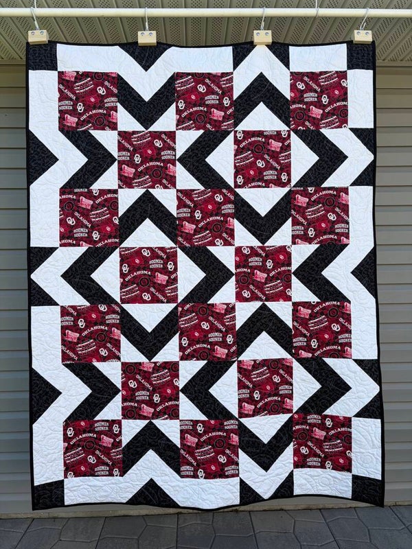 OU Sooner Quilt 60" x 80"