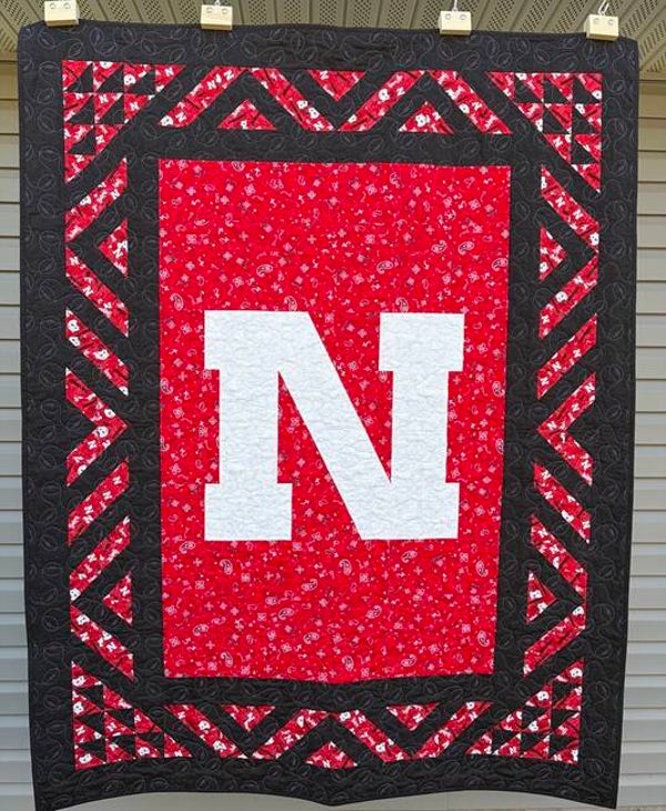 Nebraska Husker Quilt 62" x 80"