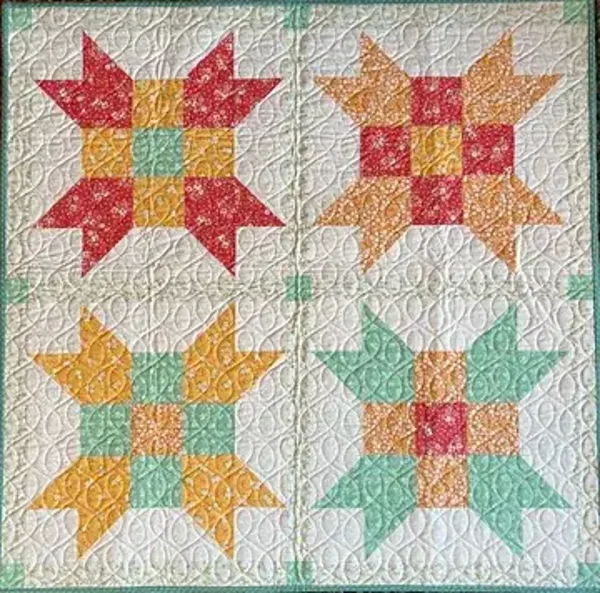 Nine Patch Star Wallhanging 34" x 34"