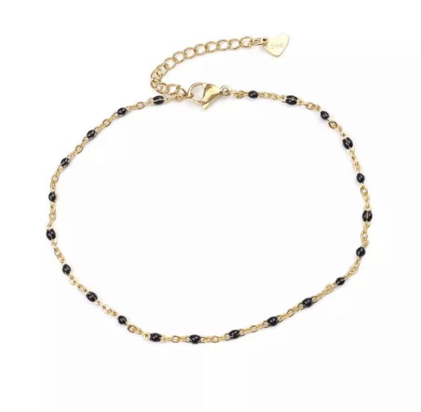 Enkelbandje Black Drops