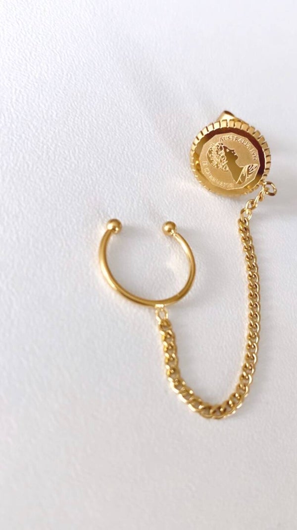 Earring + Earcuff Munt