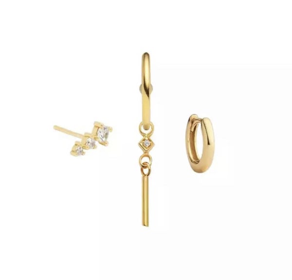 Set off 3 diamond long