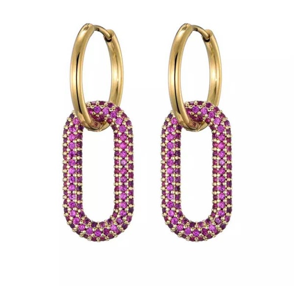 Earring Statement Pink