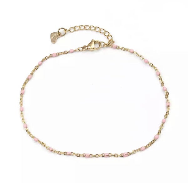 Enkelbandje Pink Drops