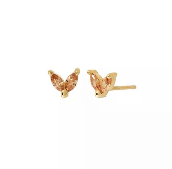 Earring Orange butterfly