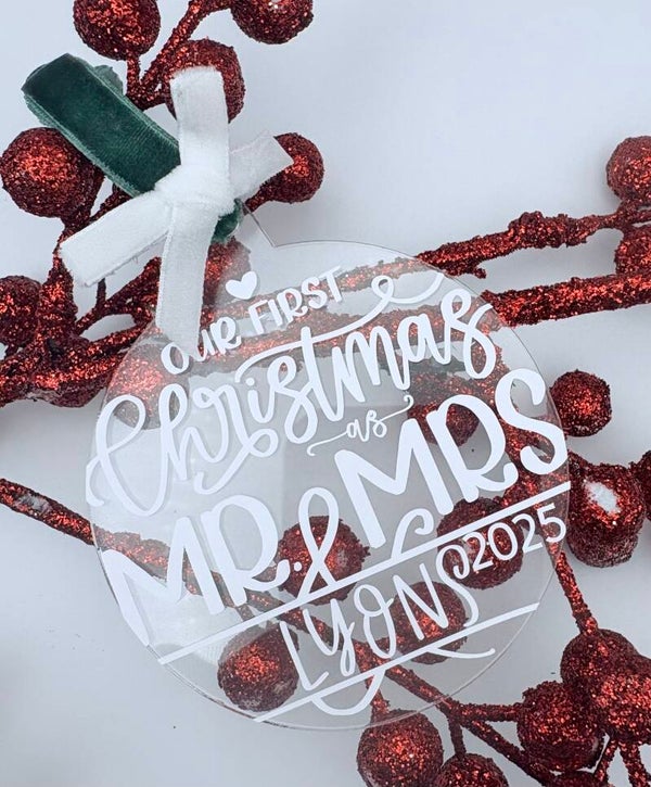 Mr and Mrs ornament