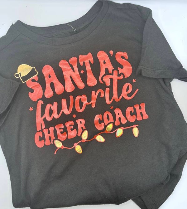 🎅 “Santa’s Favourite Cheer Coach Tee”