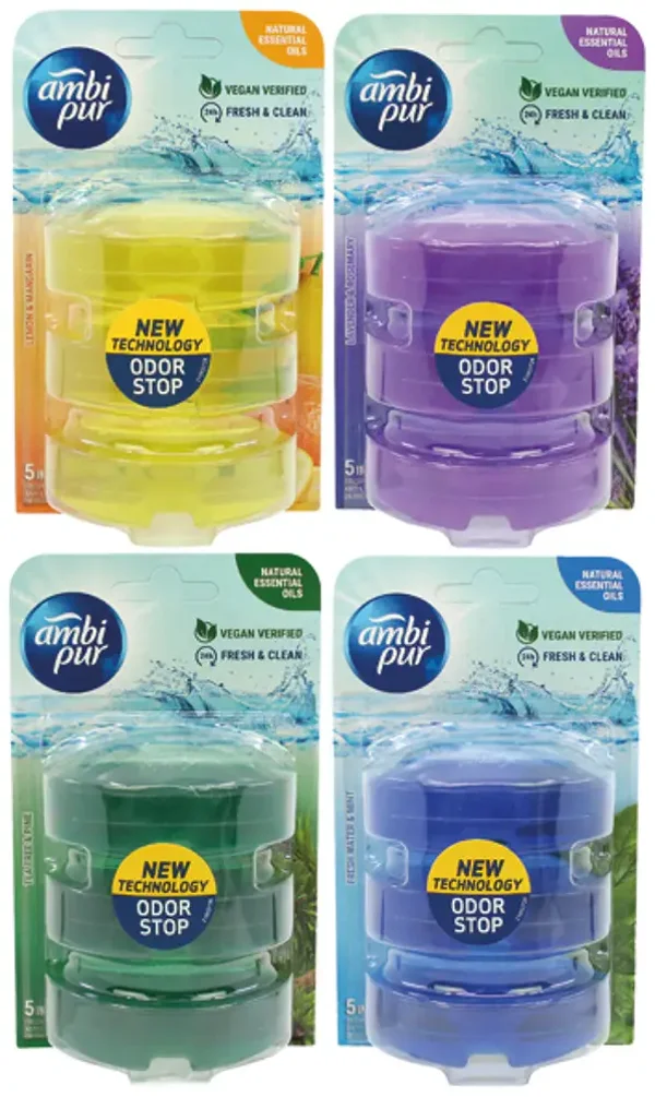 WC air freshener Ambi Pur Refill3x55ml 4-way sorte