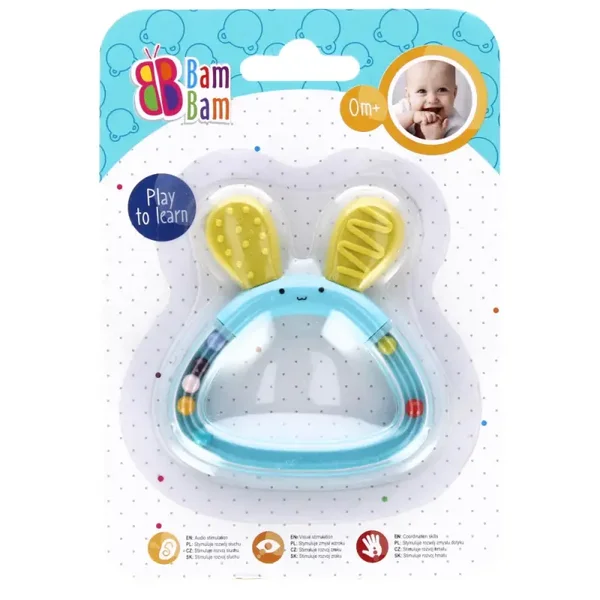 bam bam rattle bunny 13x18 blister