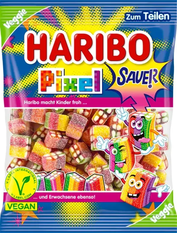 Haribo Rainbow Pixel Veggie, 160g bag