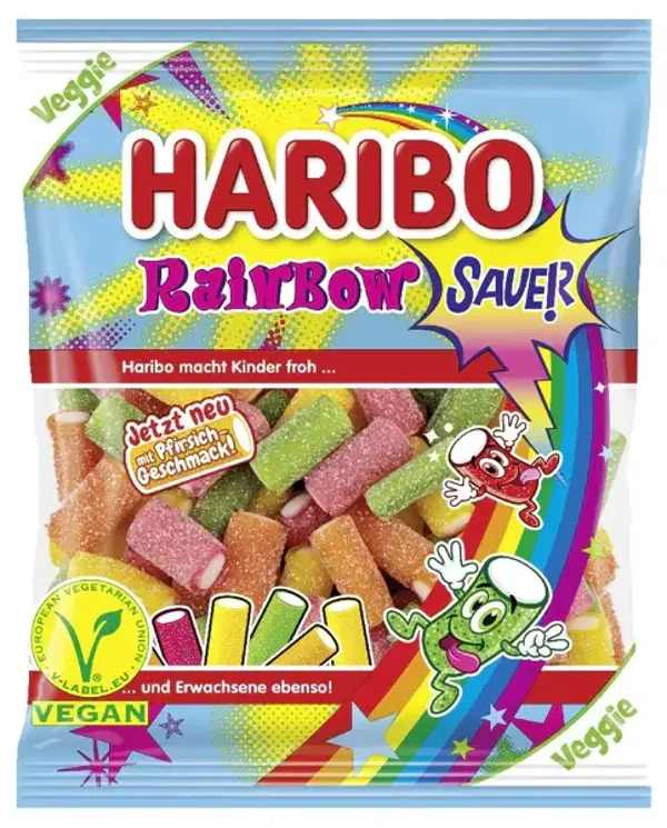 Haribo Rainbow Fizz, 160g bag