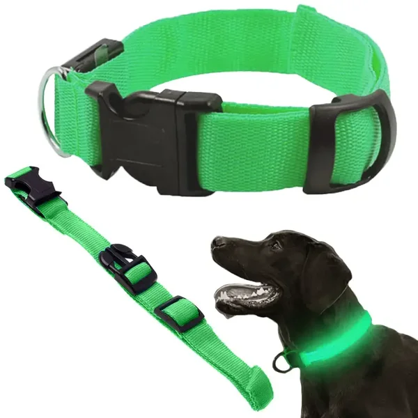 HONDEN RIEM MET VERLICHTING GROEN