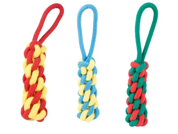 Dog toy, chew toy, tug, braided rope