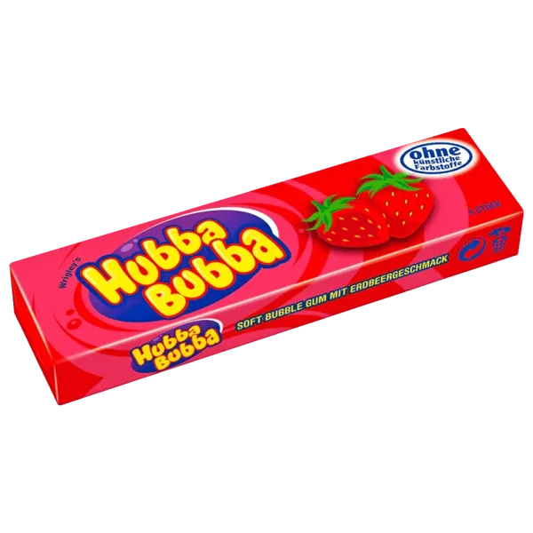hubba bubba strawberry, pack of 5