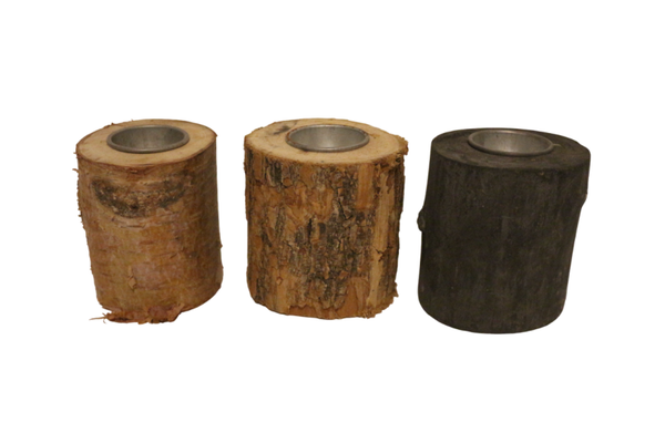 KLEINE WAXINELICHTHOUDER HOUT