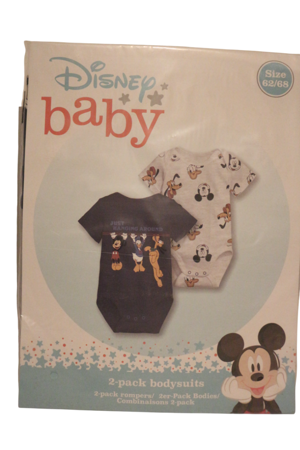 DISNEY BABY 2 PACK BODYSUITS MICKEY MOUS